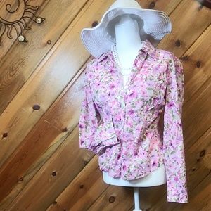 Button up Blouse Floral Small